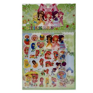 برچسب برجسته طرح دختر توت فرنگی