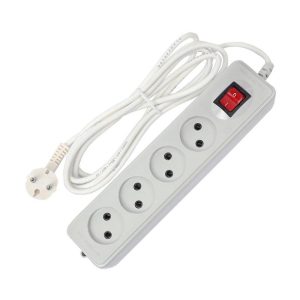 چند راهی برق چهار خانه بدون ارت پارت الکتریک مدل شهاب با کابل 5 متری